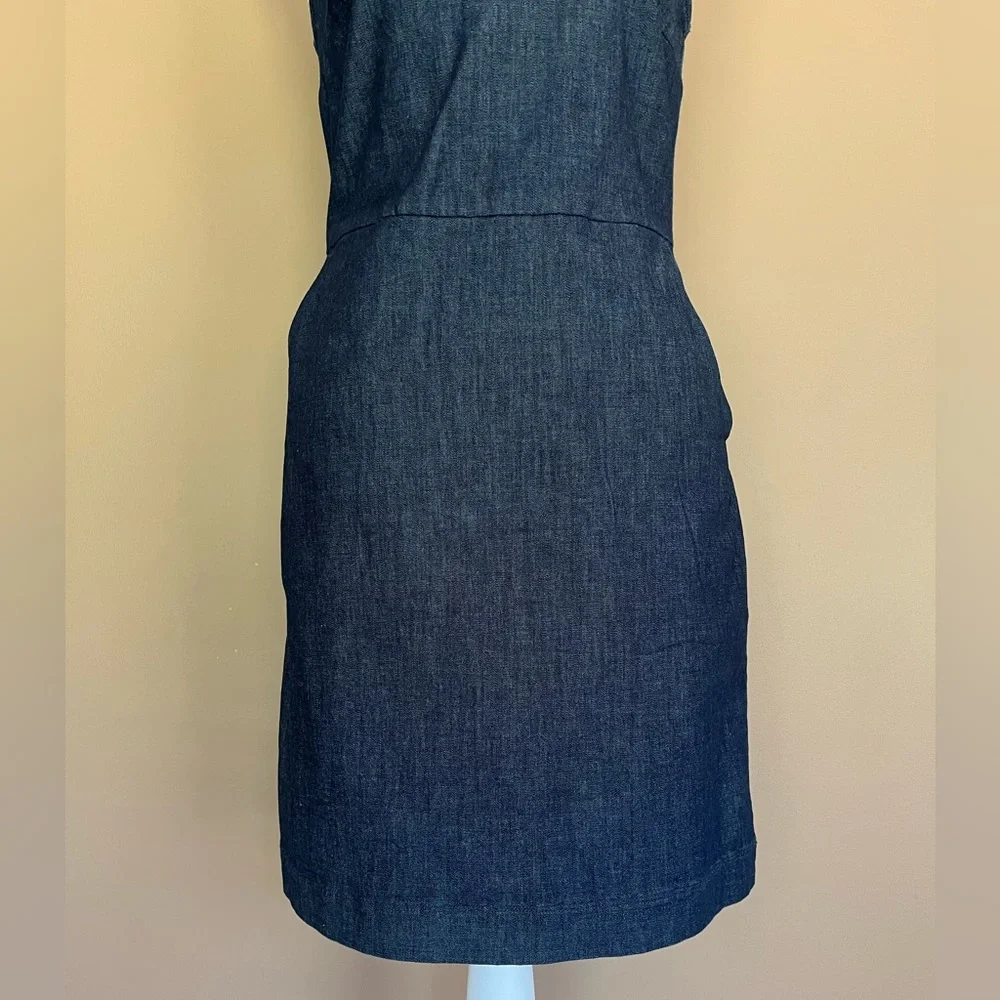 {Banana Republic Factory} Sleeveless Denim Dress in Blue - Women's 0 - Picture 3 of 11